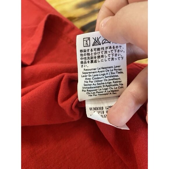 Eddie Bauer Long Sleeve Graphic‎ T-Shirt Mens Red Size Medium Preppy Casual - Picture 11 of 15